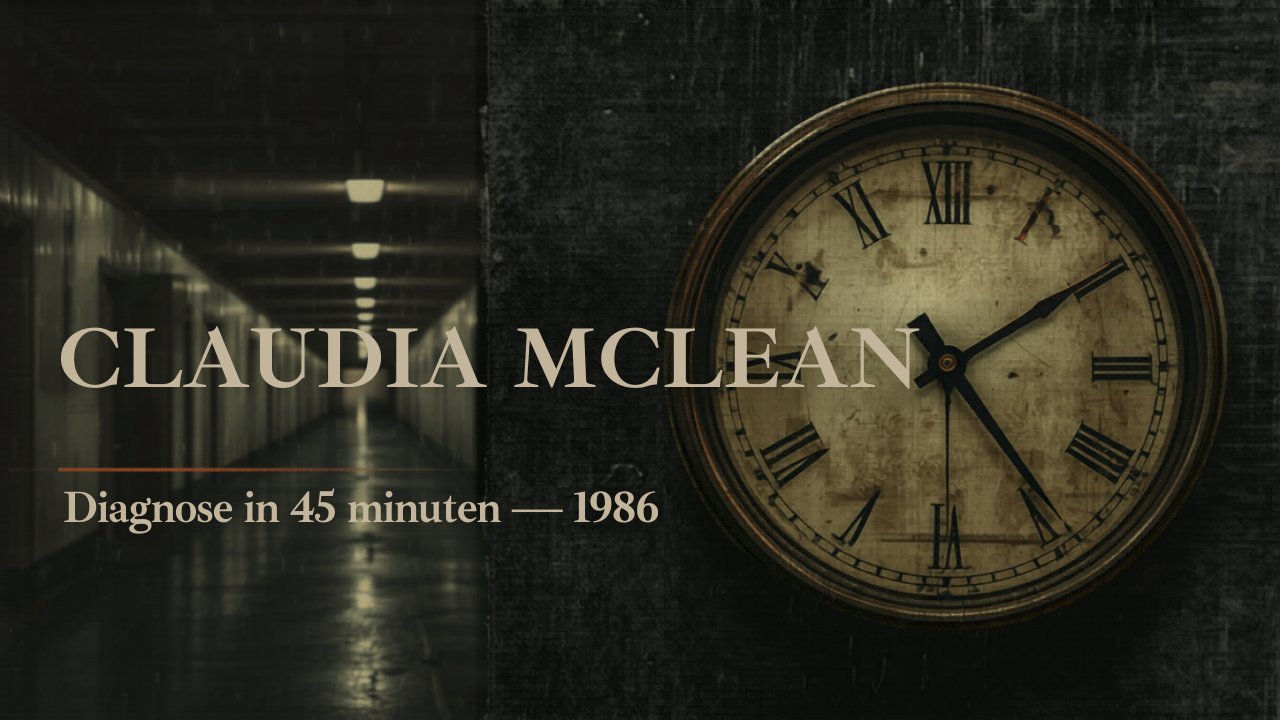 "Ik werd in 45 minuten gediagnosticeerd, ik gebruikte al hormonen en werd doorgesluisd naar een operatie" — Claudia McLean, VK: spijt sinds 1986